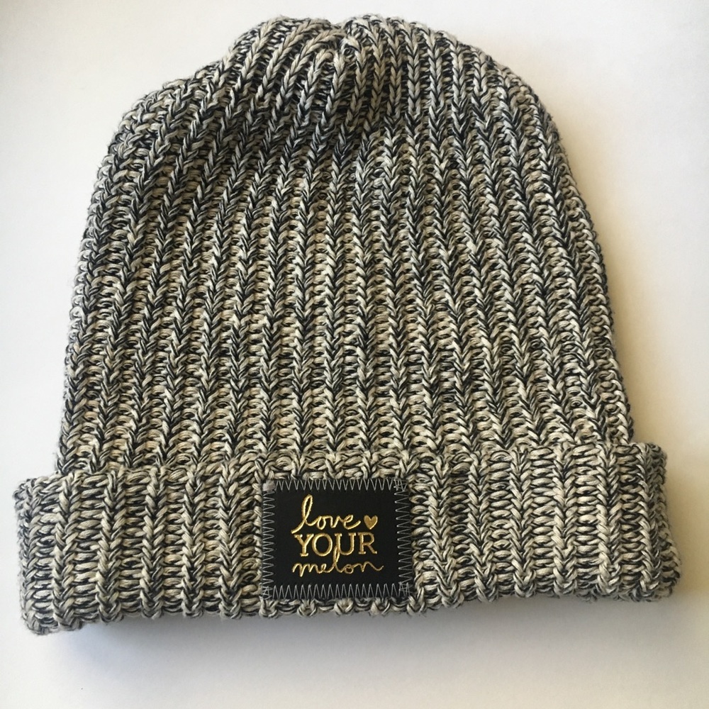Love Your Melon Cuffed Gold Foil Beanie